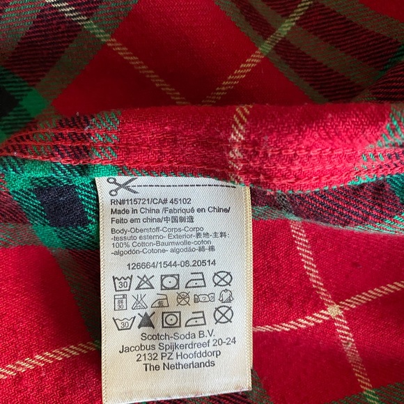 🎄🎅 Scotch & Shrunk shirt, size 4 years, color red - Picture 3 of 7